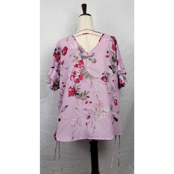 Maurices Polyester Women's XXL Pink Blouse - Picture 3 of 6